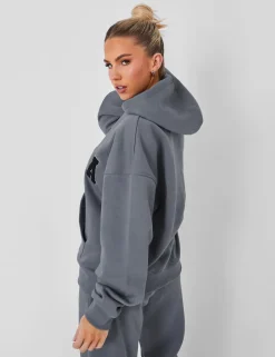 Outlet Kaiia Wide Leg Sweat Pants in Charcoal Sculpt & Leisure | Kaiia The Label