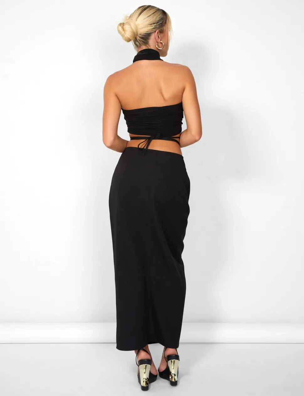 Shop Kaiia Wrap Tie Side Maxi Skirt in Sculpt & Leisure | Kaiia The Label