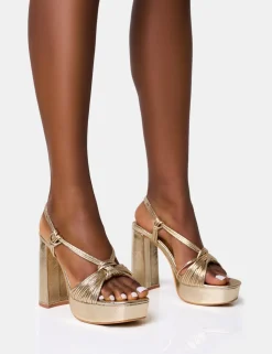 Flash Sale Kenya Wide Fit Knot Front Platform Heels Wide Fit Block Heels | Wide Fit Heels