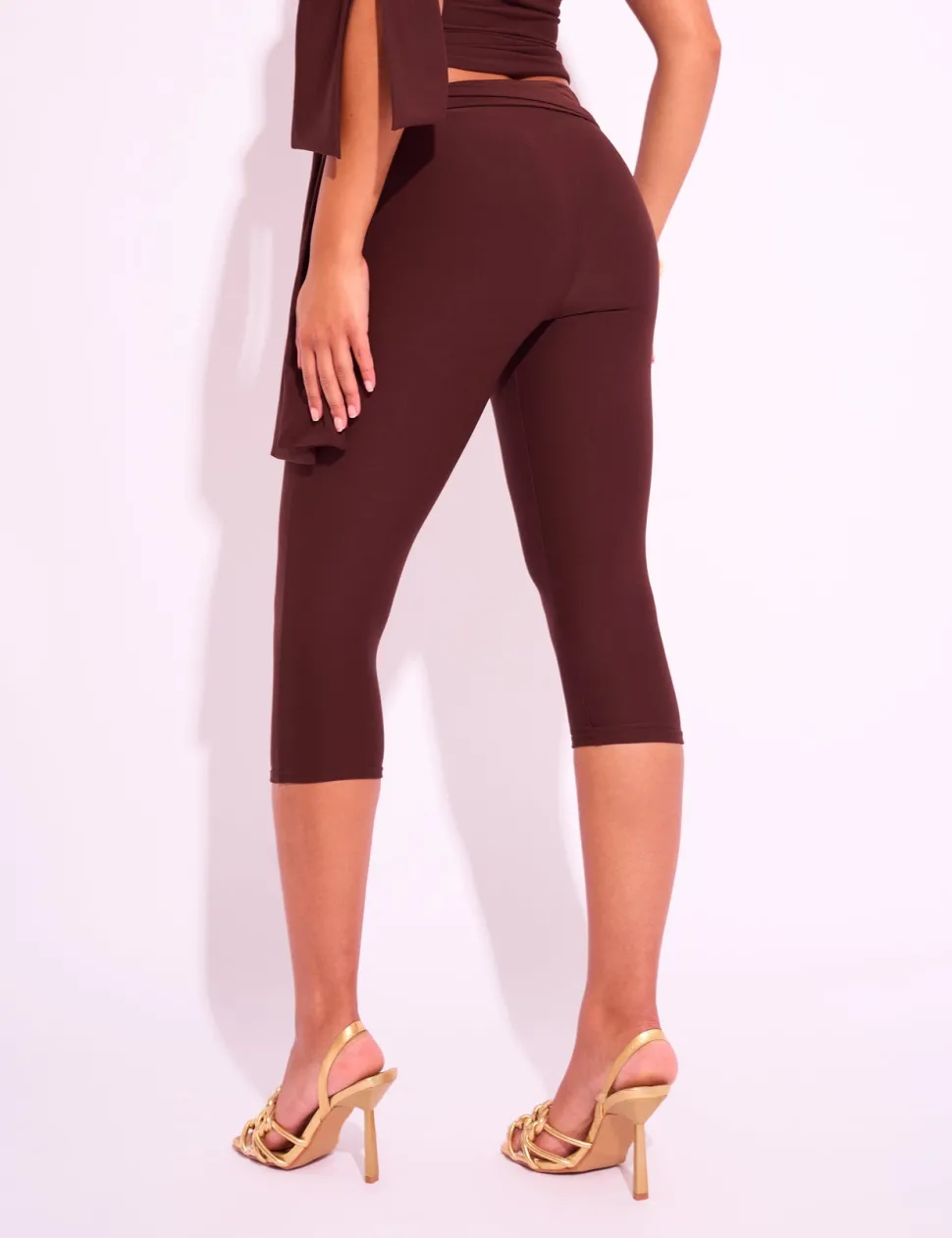 Sale Knot Detail Tie Side Luxe Slinky Capri Pants Back In Stock | Co-ords