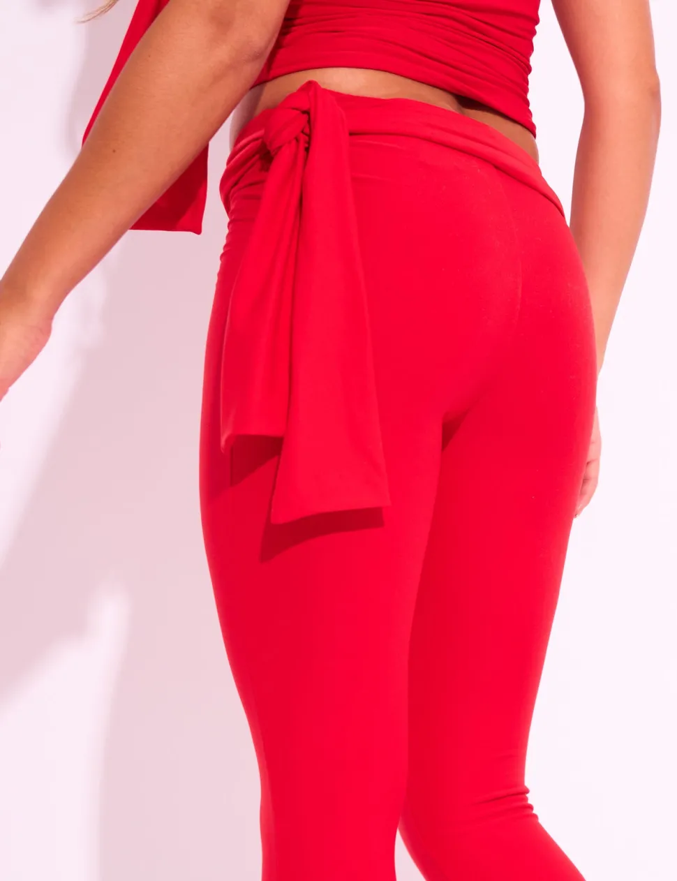 Discount Knot Detail Tie Side Luxe Slinky Capri Pants Back In Stock | Co-ords
