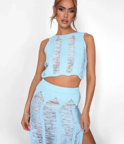 Discount Ladder Detail Maxi Skirt Co-ords