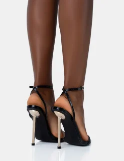 Outlet Legacy Wide Fit Croc Barely There Pointed Toe Stiletto Heels Back In Stock | Wide Fit Heels