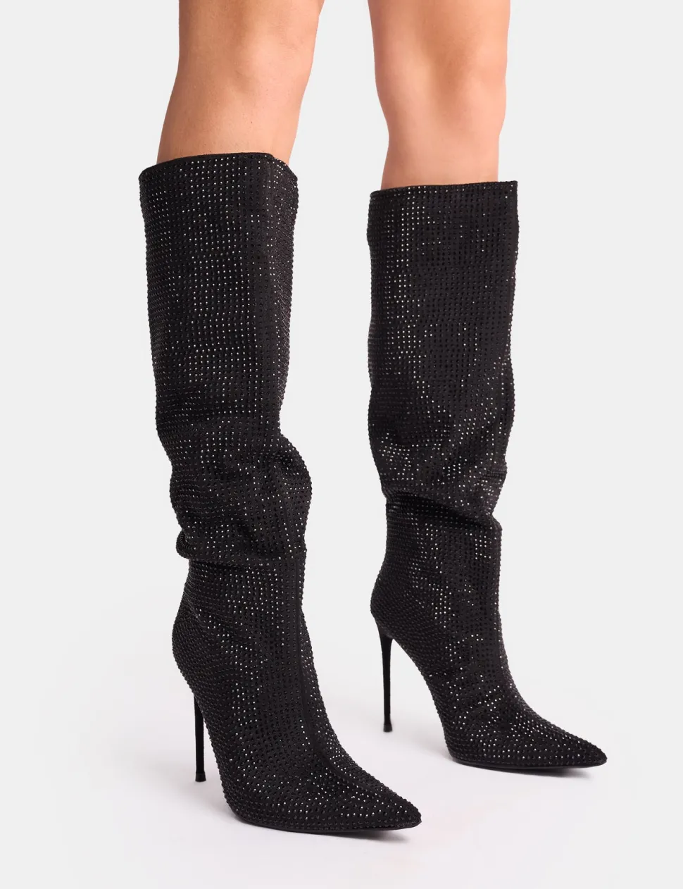 Sale Lothario Diamante Knee High Boots Knee High Boots | Long Boots
