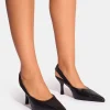 Outlet Malia Vintage Fold Over Detail Cushioned Slingback Court Heels Court Heels