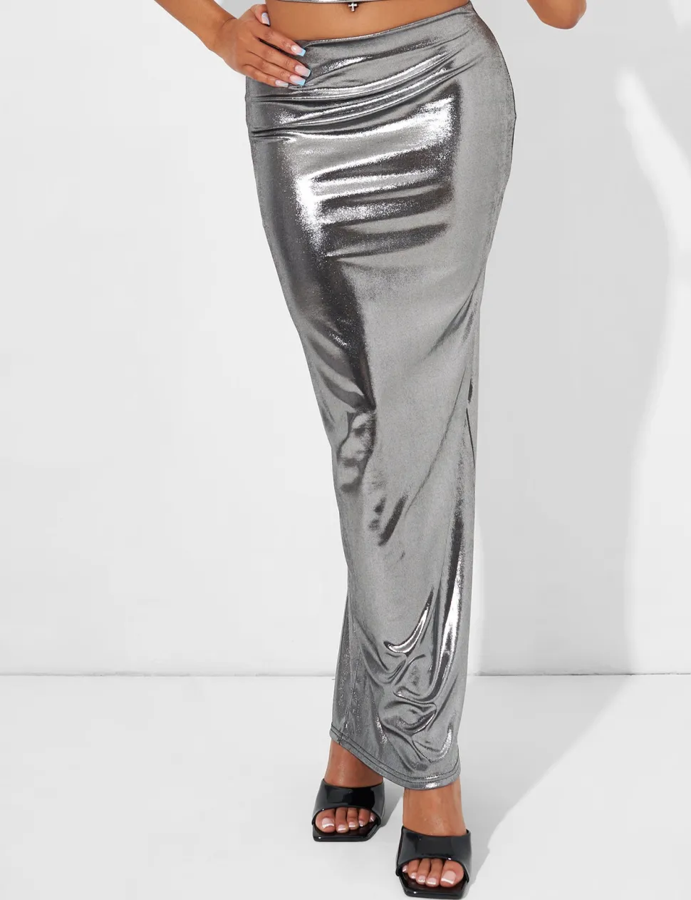 Cheap Maxi Skirt Co Ord in Metallic Co-ords | Skirts