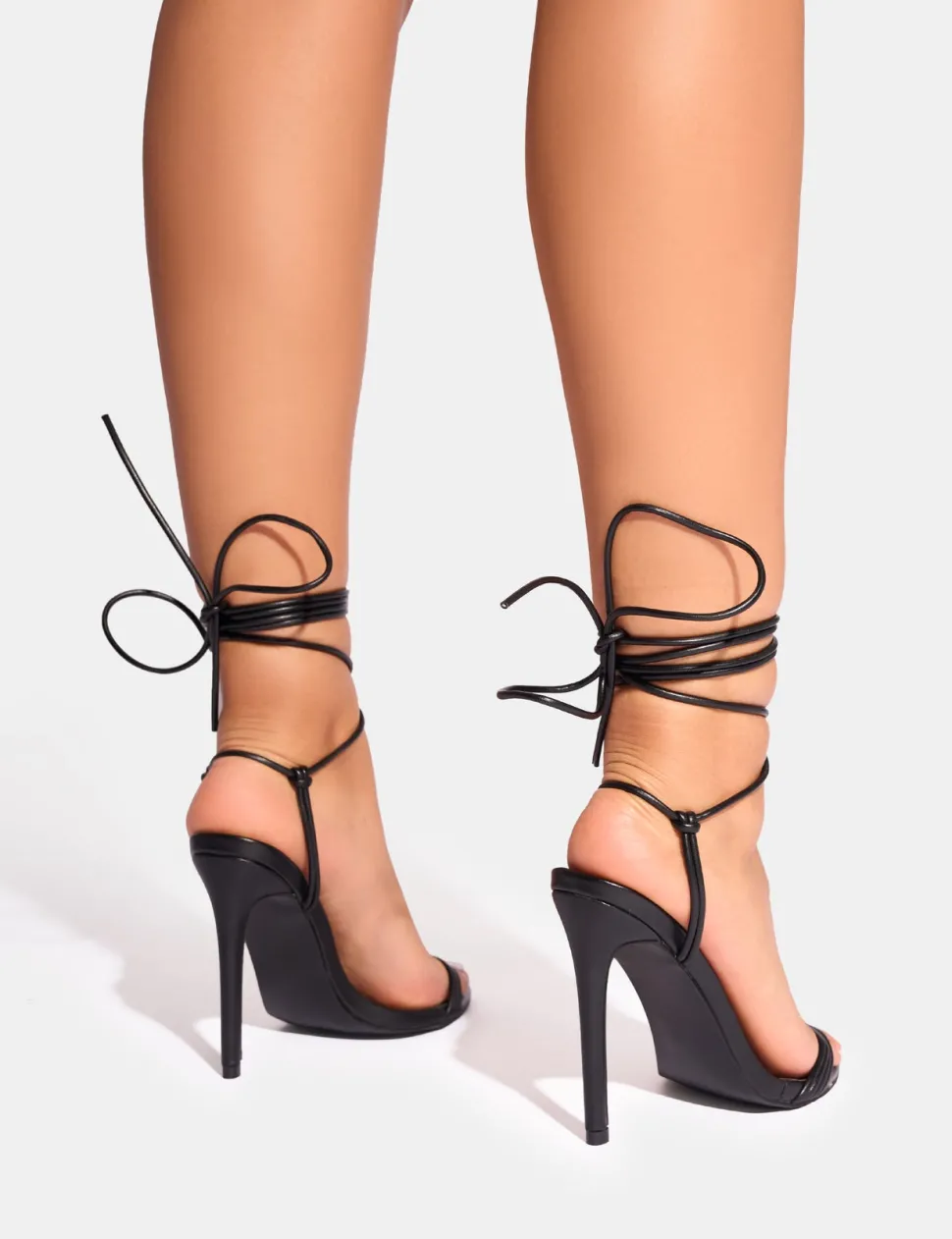 New Merlot Lace Up Wrap Around Pointed Toe Heels Lace Up Heels