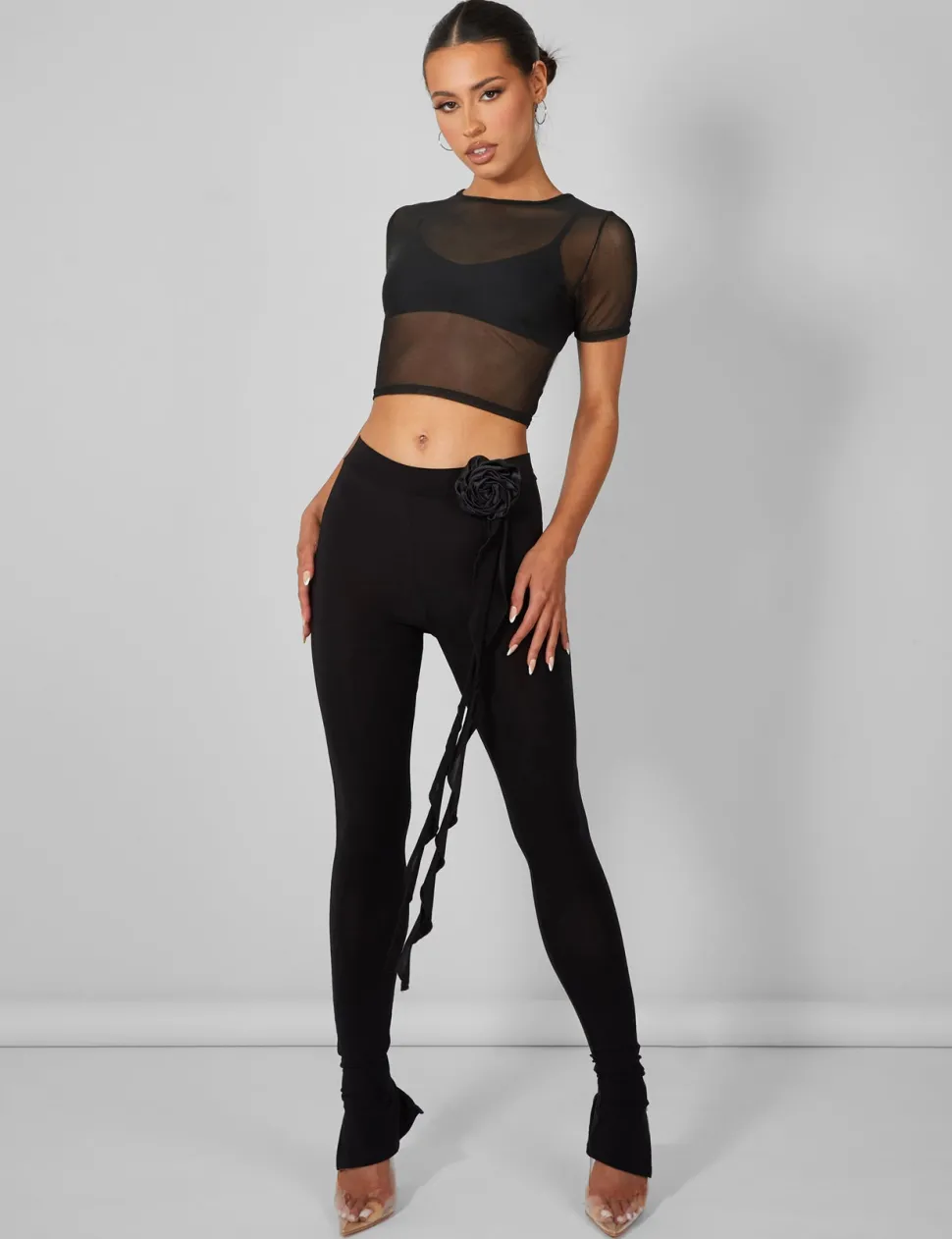 Flash Sale Mesh Fitted T-Shirt Sculpt & Leisure | Kaiia The Label