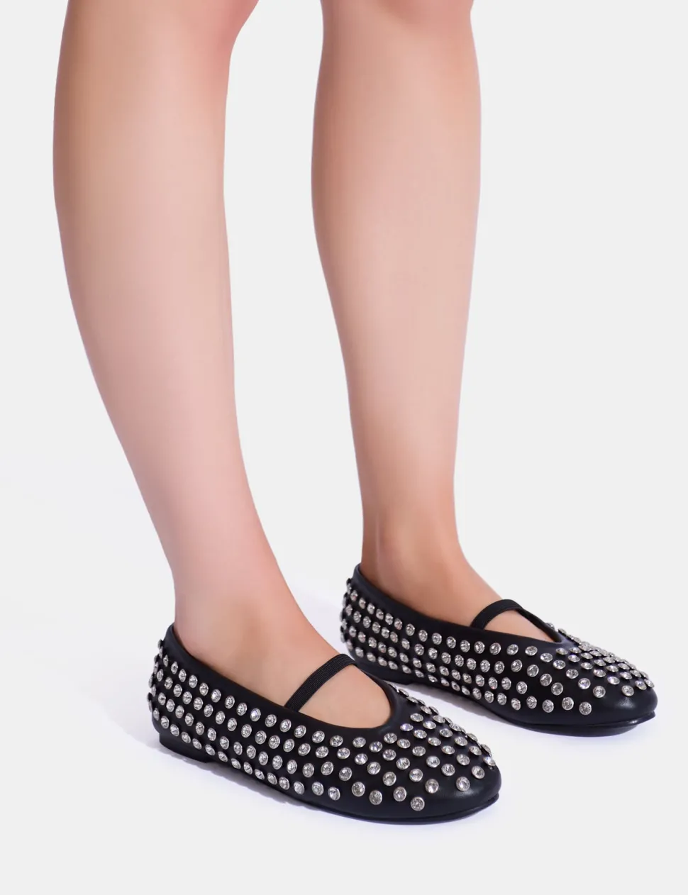 Fashion Mina Embellished Ballet Flat Pumps Flats