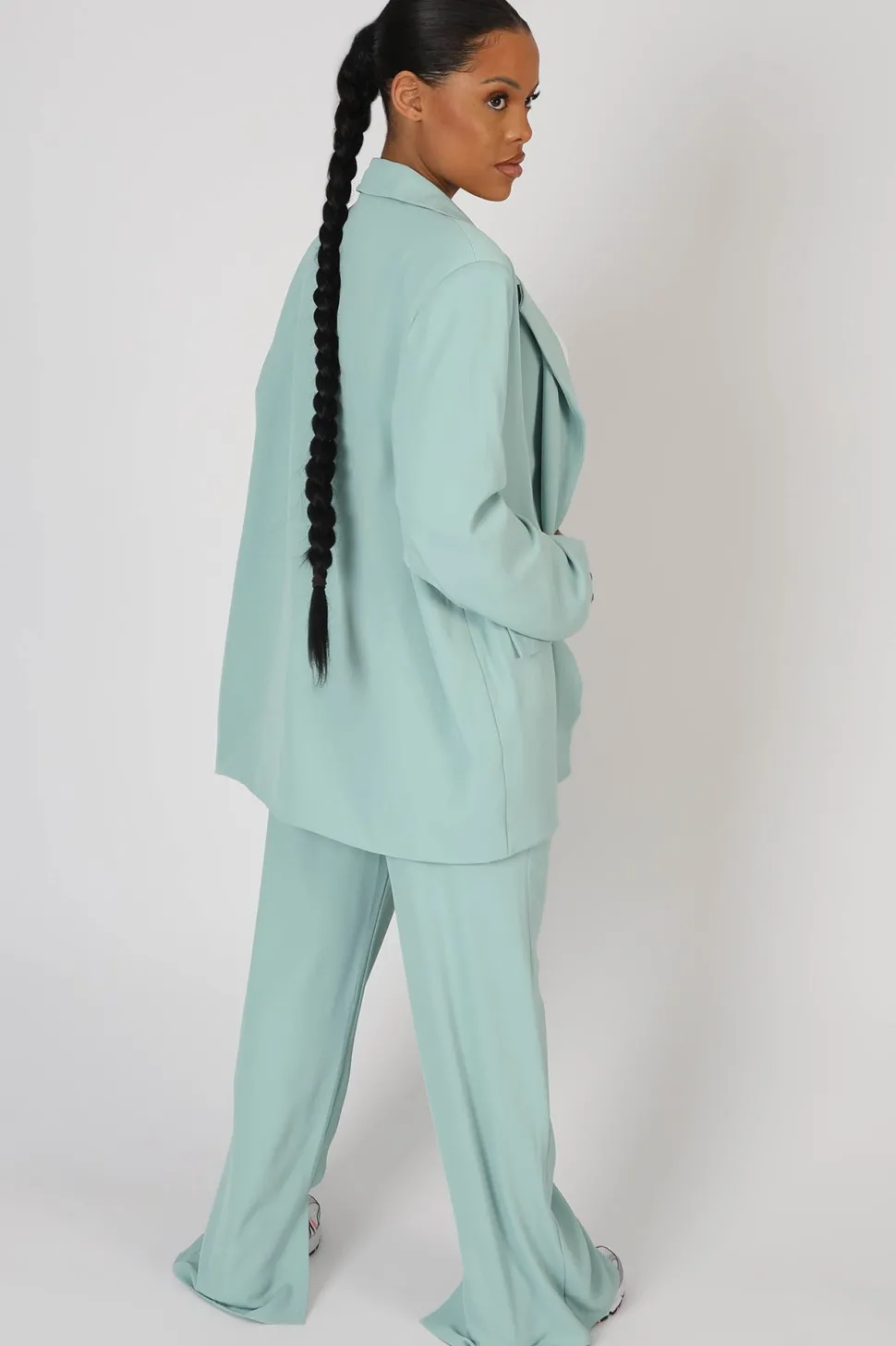 Fashion Oversized Dad Blazer Peppermint Sculpt & Leisure | Kaiia The Label