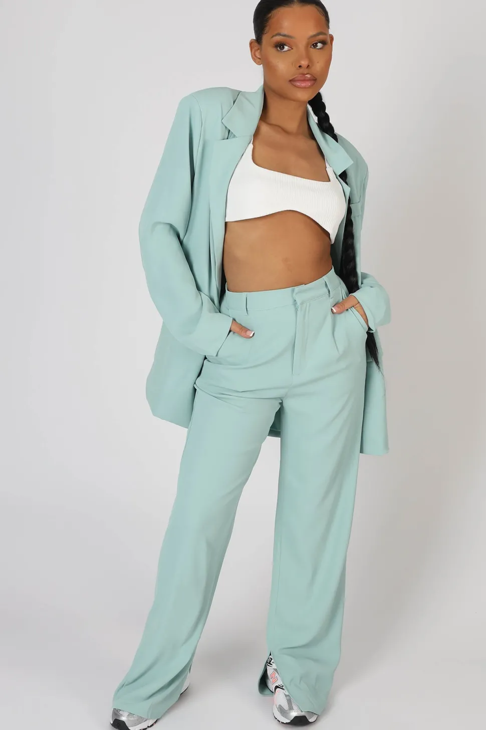 Fashion Oversized Dad Blazer Peppermint Sculpt & Leisure | Kaiia The Label