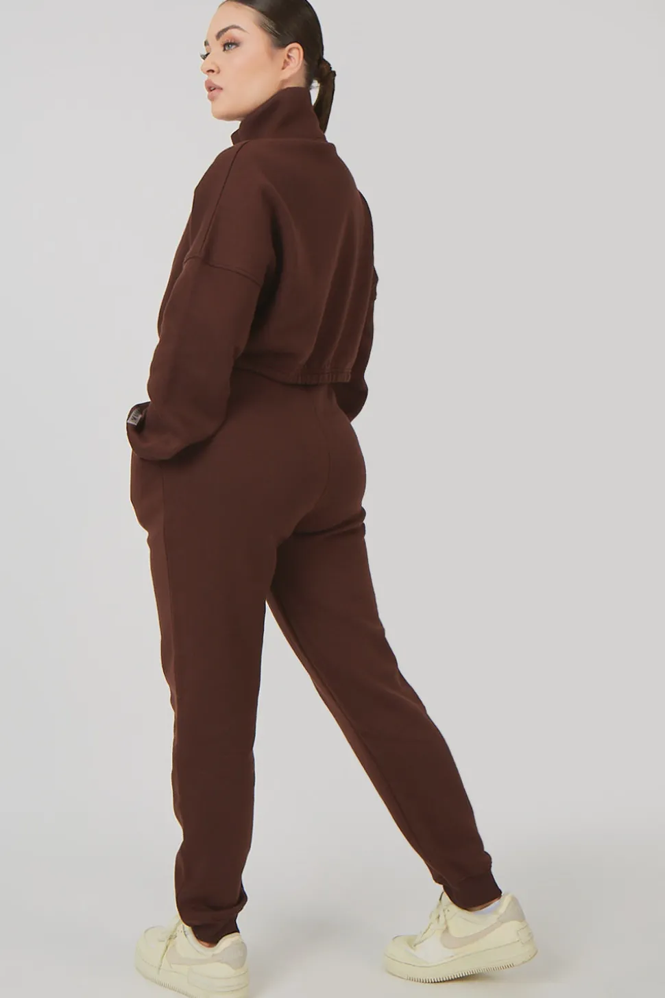 Best Sale Oversized Fit Seam Front 90S Joggers Chocolate Sculpt & Leisure | Kaiia The Label