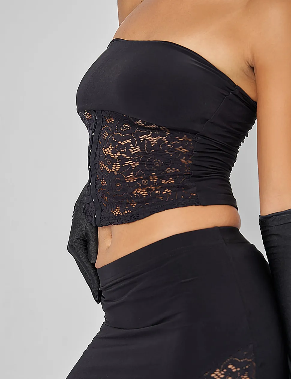 Shop Lace Hook and Eye Bandeau Top Co-ord in Co-ords | Tops