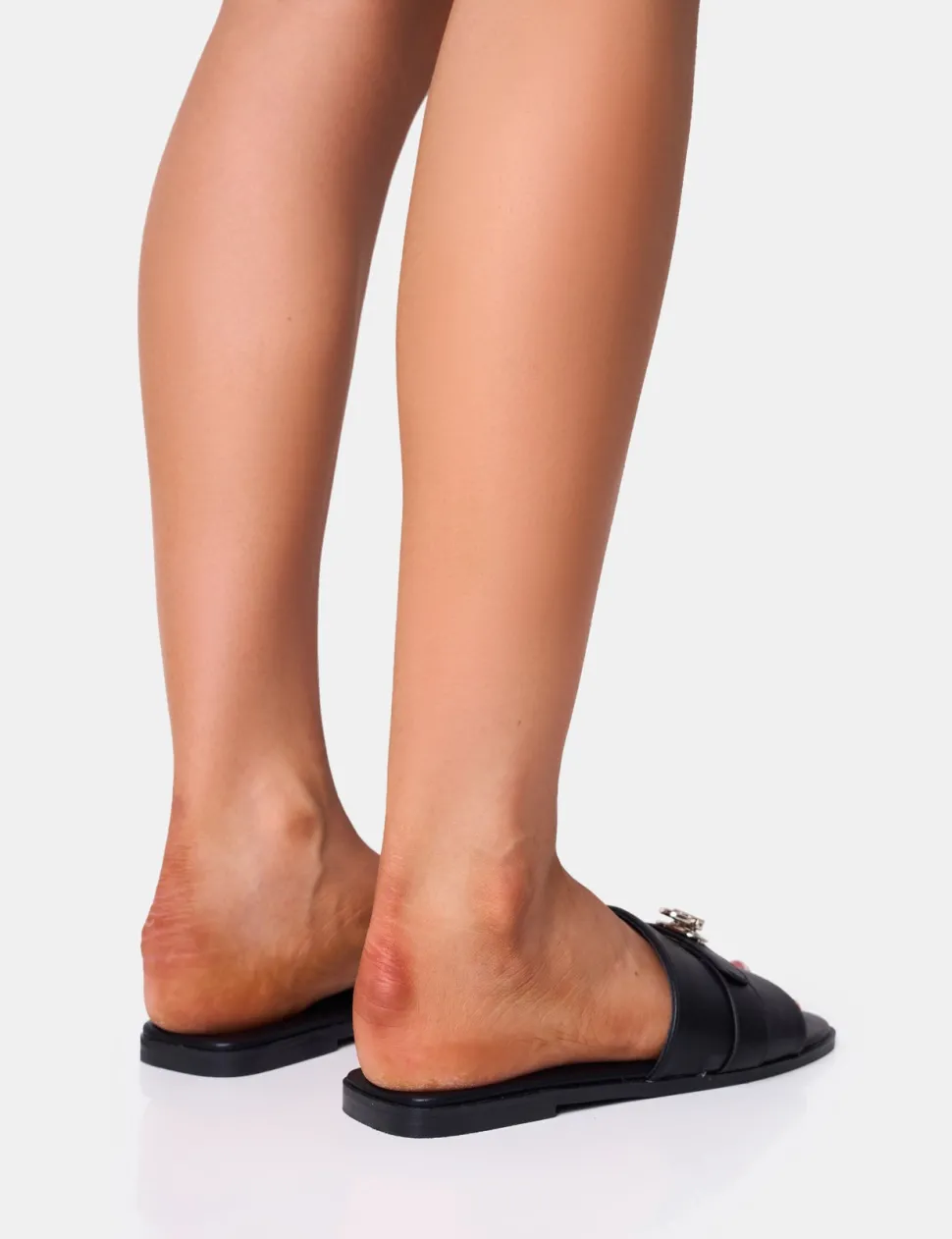 Sale Radiance Buckle Trim Flat Sandals Flats
