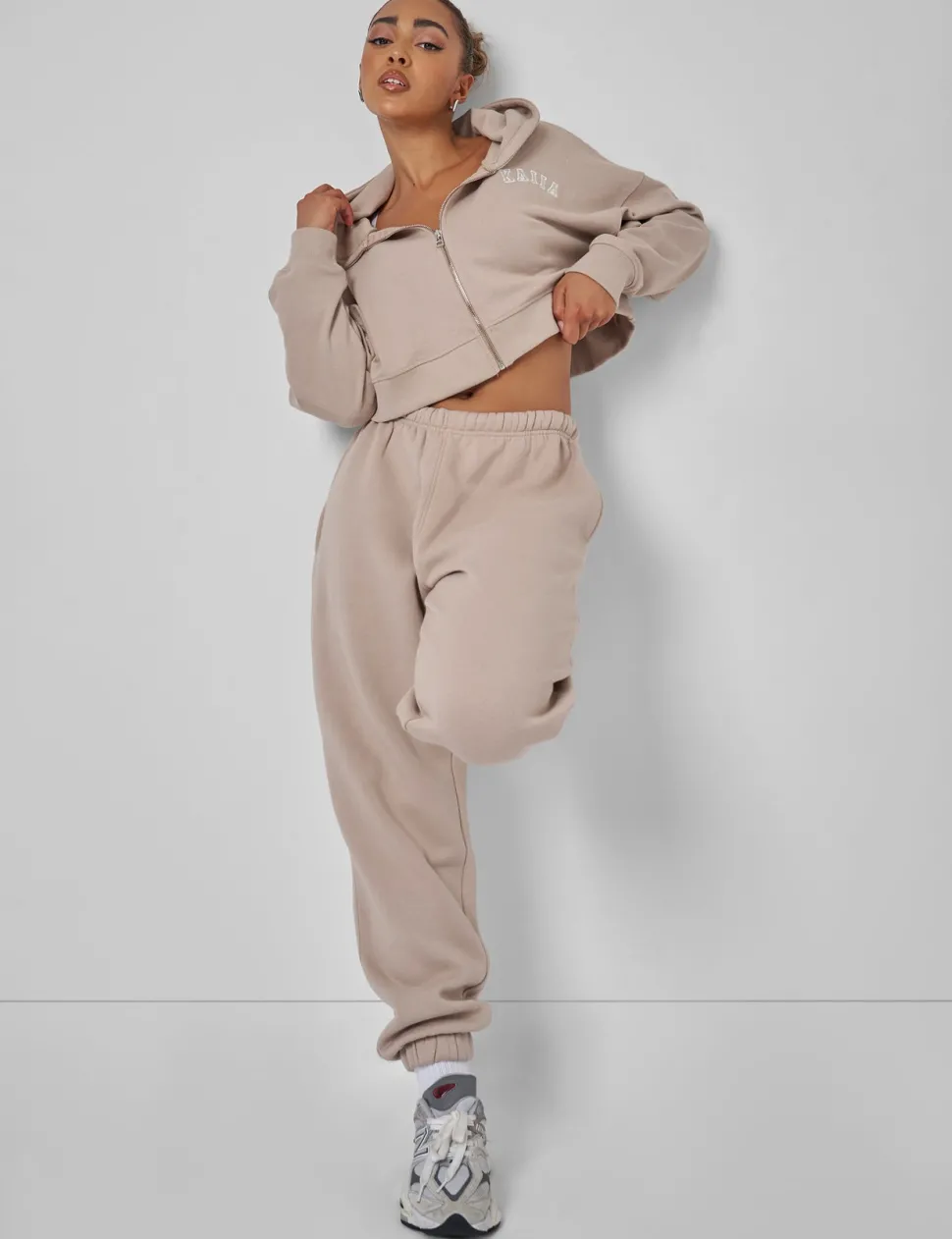 Hot Relaxed Fit Cuffed Jogger Stone Back In Stock | Sculpt & Leisure