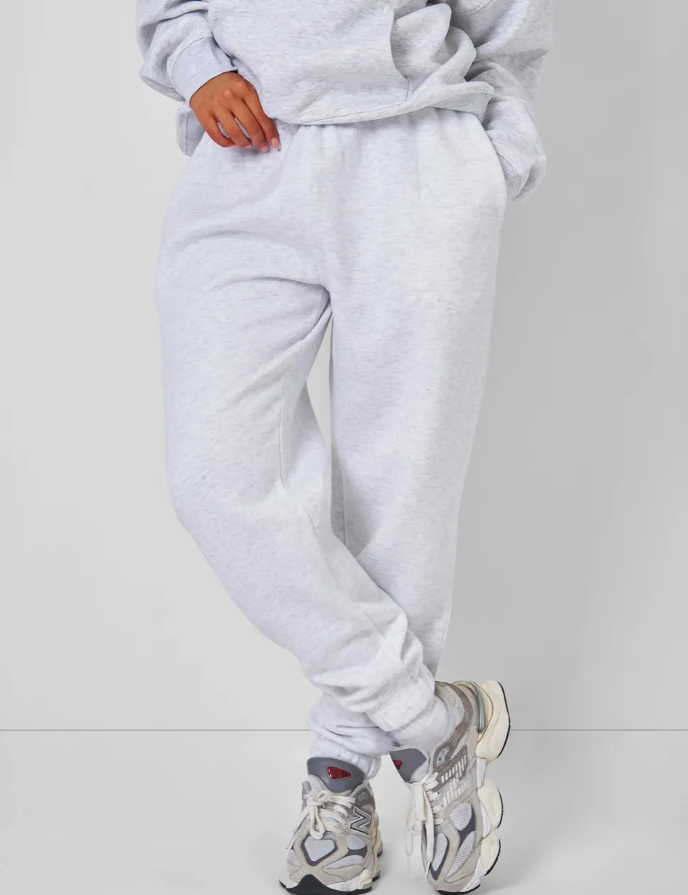 Best Sale Relaxed Fit Cuffed Jogger Light Grey Marl Back In Stock | Sculpt & Leisure