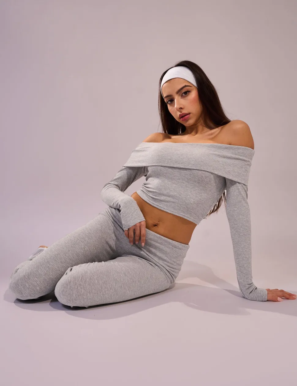 Store Rib Foldover Long Sleeve Top Co-ords | Tops