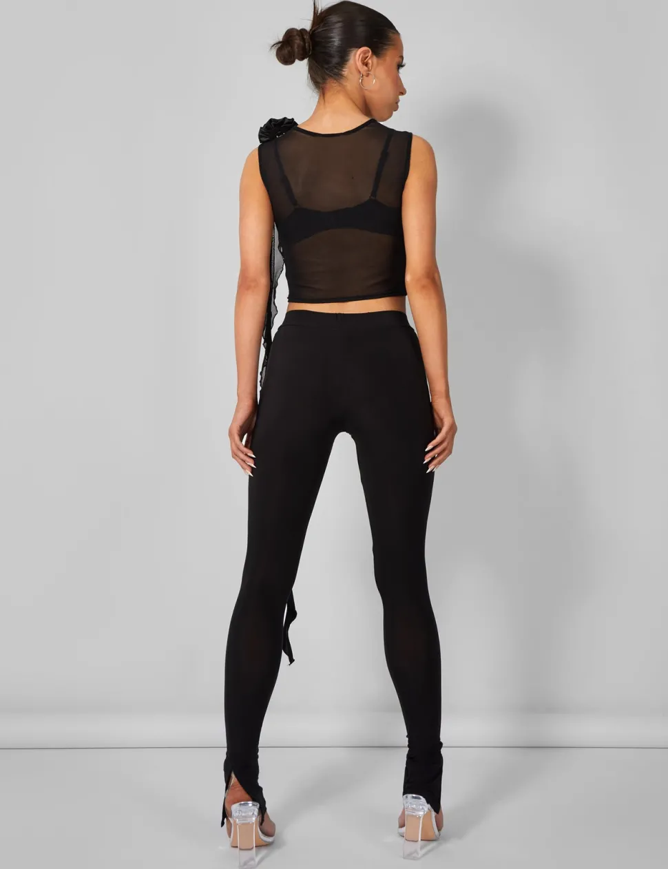 Flash Sale Rose Detail Slinky Trouser Trousers