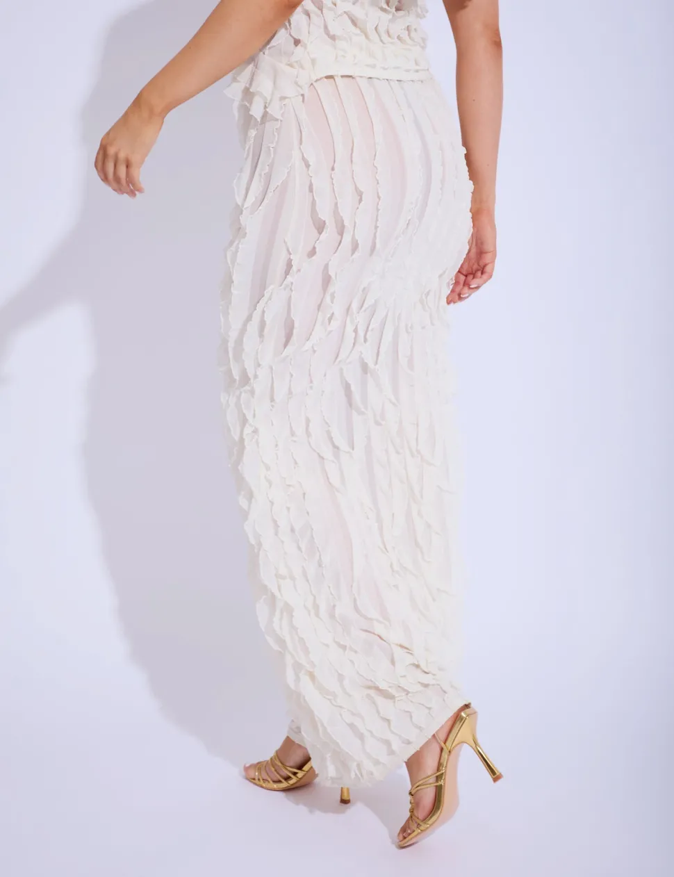 Flash Sale Ruffled Detail Maxi Skirt Co-ords | Skirts