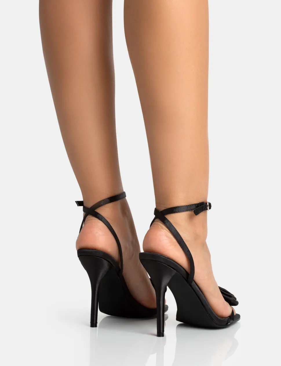 Best Sale Ruru Satin Flower Barely There Stiletto Heel Barely There Heels | High Heels