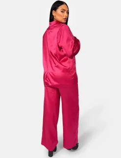 Shop Satin Dad Blazer Sculpt & Leisure | Kaiia The Label