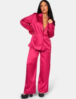 Shop Satin Dad Blazer Sculpt & Leisure | Kaiia The Label