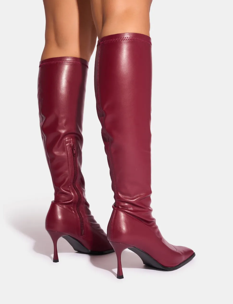 Shop Scorpion Mid Heel Sock Knee High Boots Sock Boots | Ankle Boots