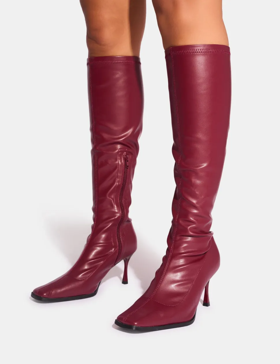 Shop Scorpion Mid Heel Sock Knee High Boots Sock Boots | Ankle Boots