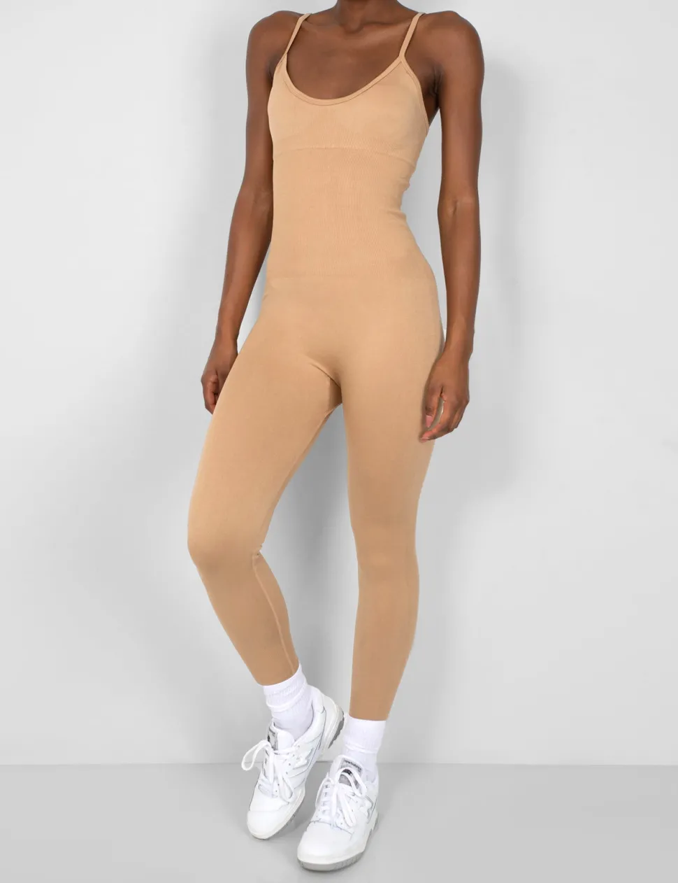 Flash Sale Seamless Unitard Jumpsuit Camel Jumpsuits & Playsuits