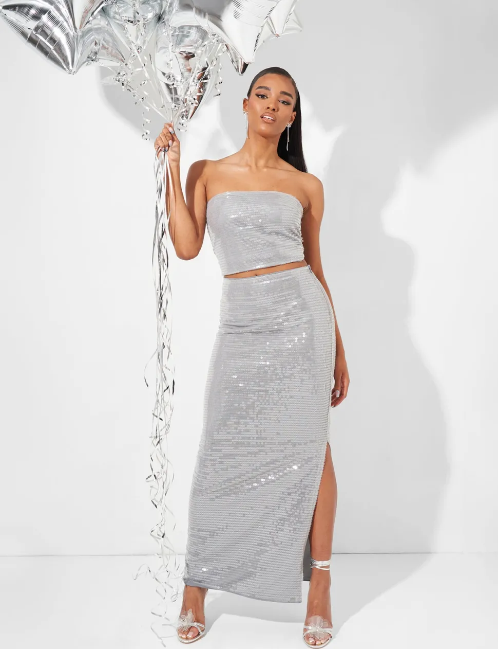 Shop Sequin Maxi Skirt Sculpt & Leisure | Kaiia The Label