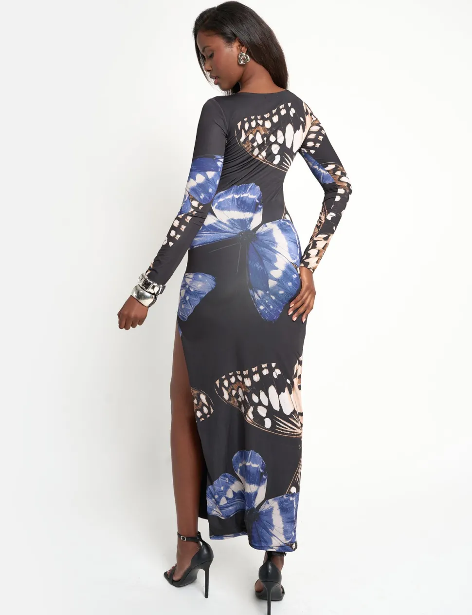 Flash Sale Slinky Butterfly Cut Out Detail Maxi Dress Sculpt & Leisure | Kaiia The Label