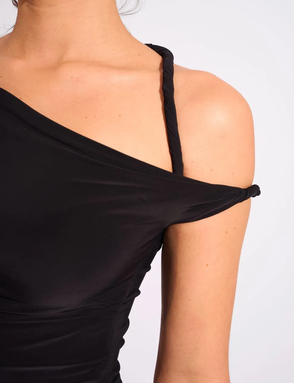 Best Slinky Twist Strap Asymmetric Luxe Top Co-ords | Tops