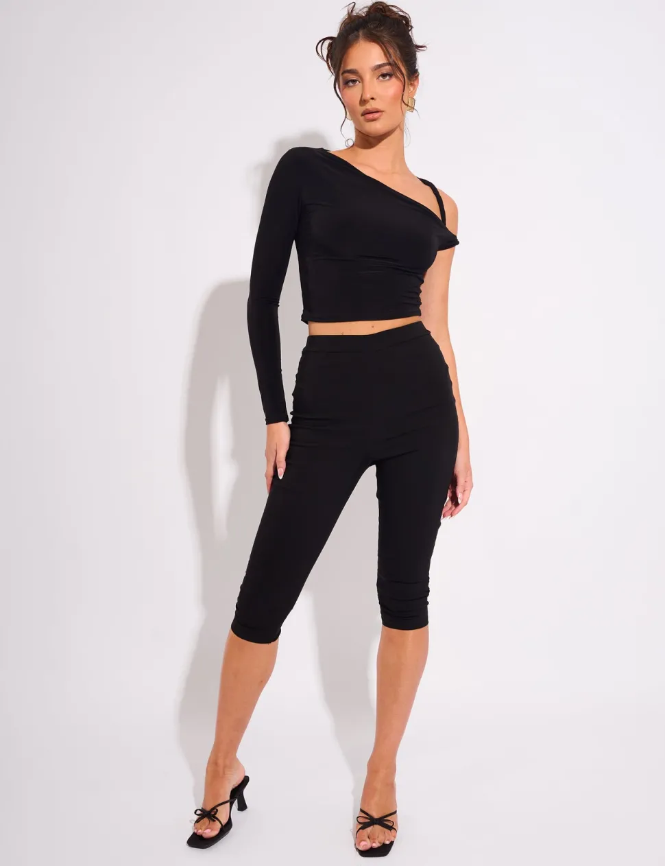 Best Slinky Twist Strap Asymmetric Luxe Top Co-ords | Tops