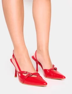 Flash Sale Smooch Buckle Detail Slingback Mid Heel Court Shoe Court Heels | Mid Heels