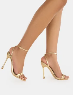 Cheap Soho Wide Fit Metallic Barely There Strappy Stiletto Heels Wide Fit Heels | Wide Fit Heels