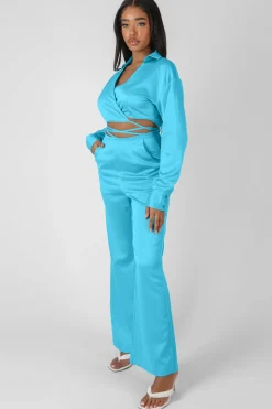 Flash Sale Strappy Waist Striaght Leg Trouser Sculpt & Leisure | Kaiia The Label