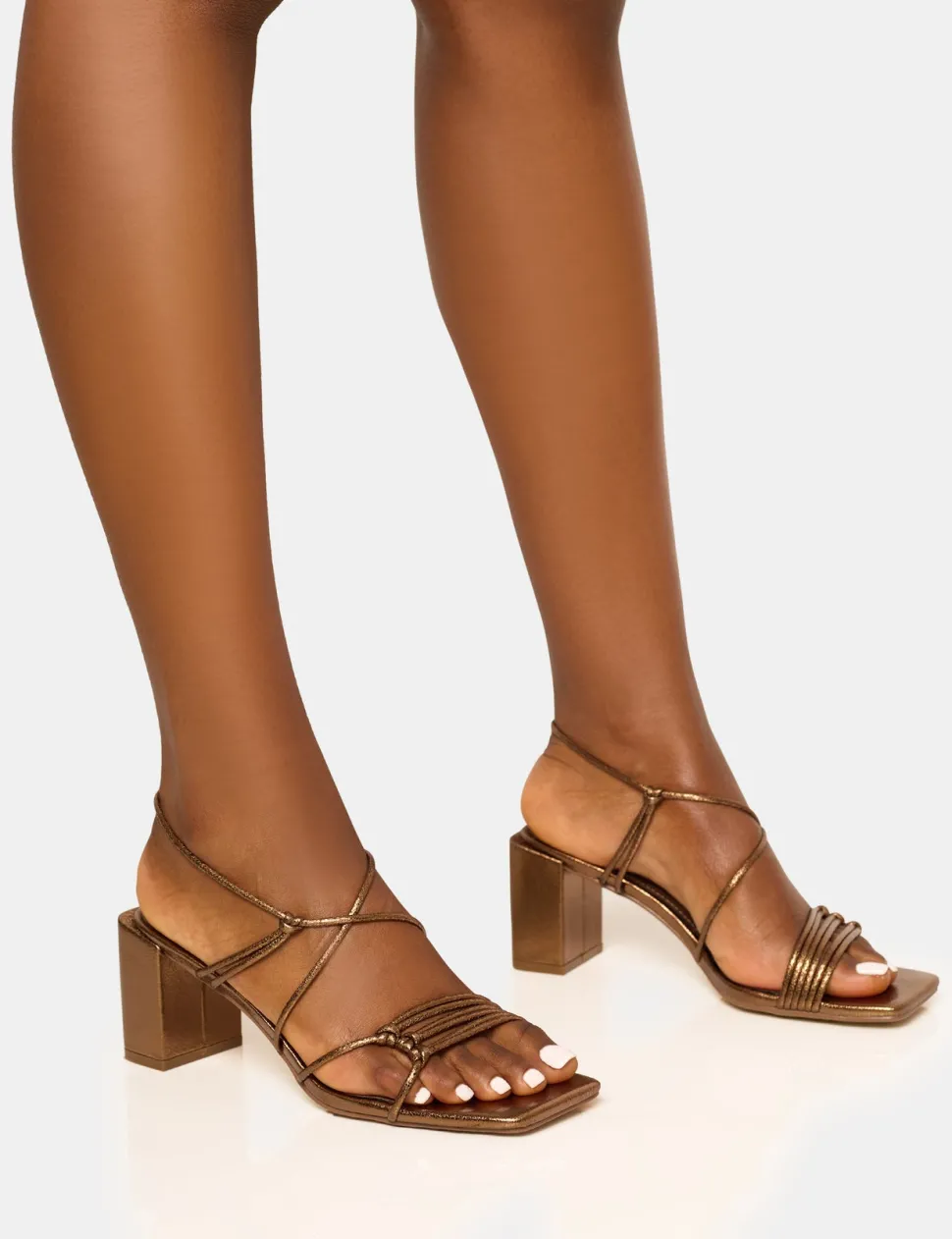 New Taryn Wide Fit Knotted Upper Block Mid Heel Sandals Wide Fit Block Heels | Wide Fit Heels