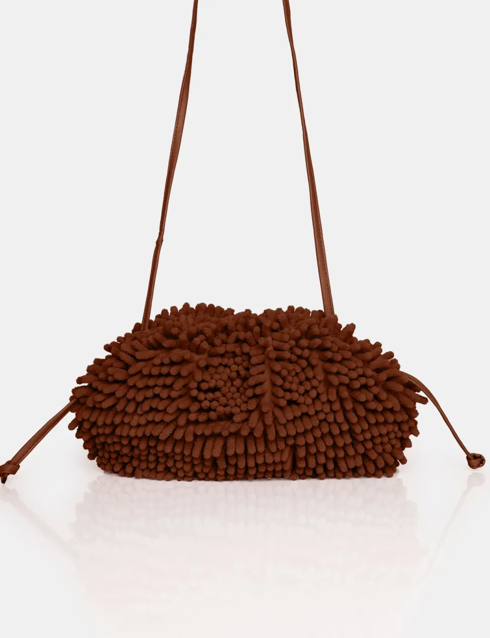 Discount The Ausha Chocolate Chenille Clutch Bag Clutch Bags