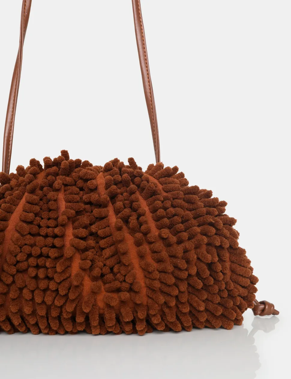Discount The Ausha Chocolate Chenille Clutch Bag Clutch Bags