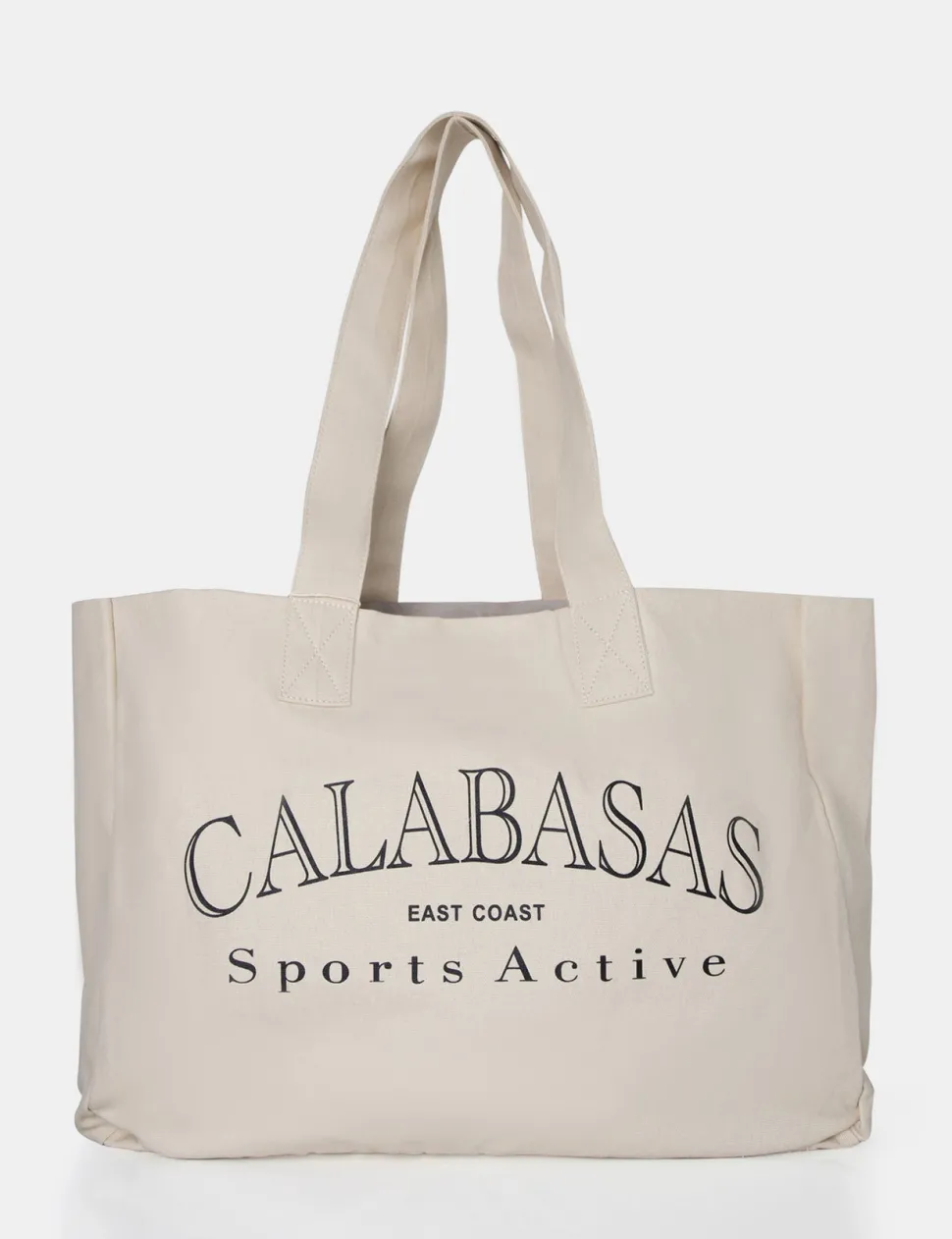 Cheap The Calabasas Oversized Off White Canvas Tote Bag Tote Bags