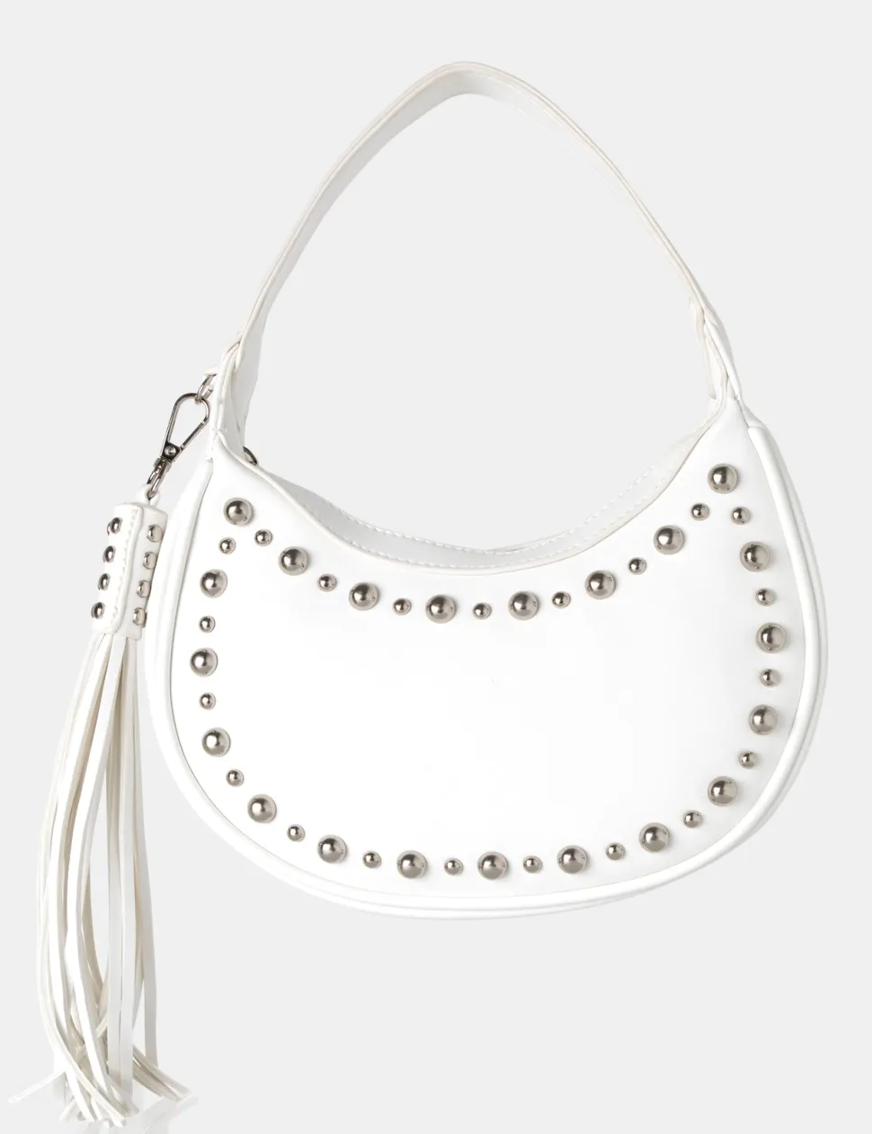 Cheap The Cato Pu Studded Tassel Boho Shoulder Bag Evening Bags