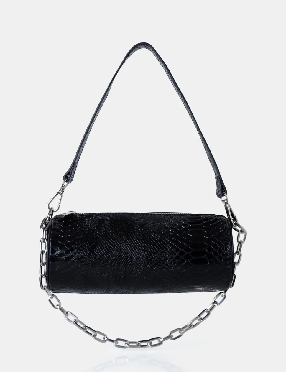 Sale The Claudia Black Croc Shoulder Bag Evening Bags