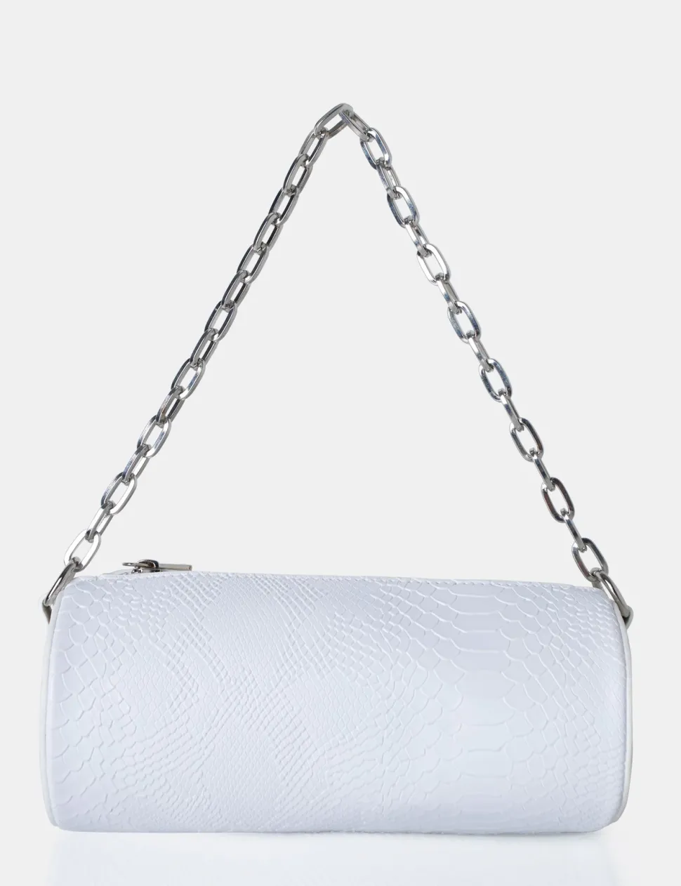 Hot The Claudia White Croc Shoulder Bag Evening Bags