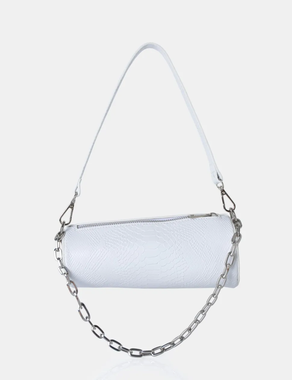 Hot The Claudia White Croc Shoulder Bag Evening Bags