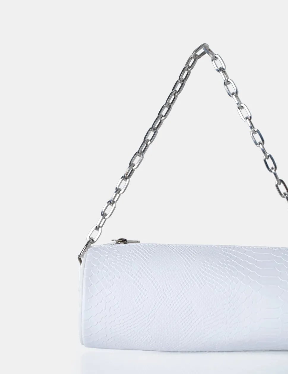 Hot The Claudia White Croc Shoulder Bag Evening Bags