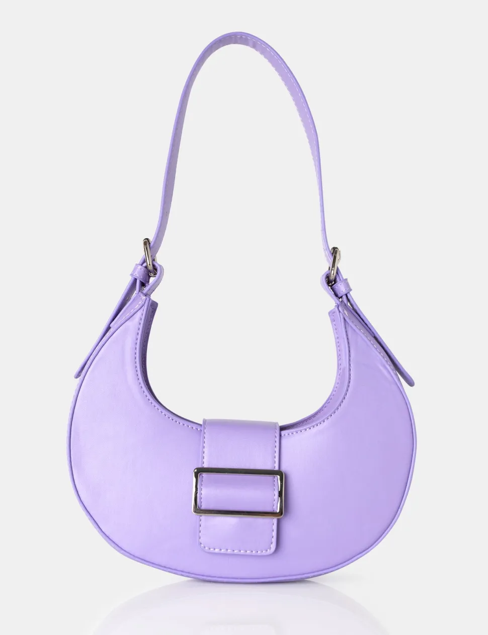 Flash Sale The Sicily Soft Lilac Pu Buckle Feature Hobo Shoulder Bag Evening Bags