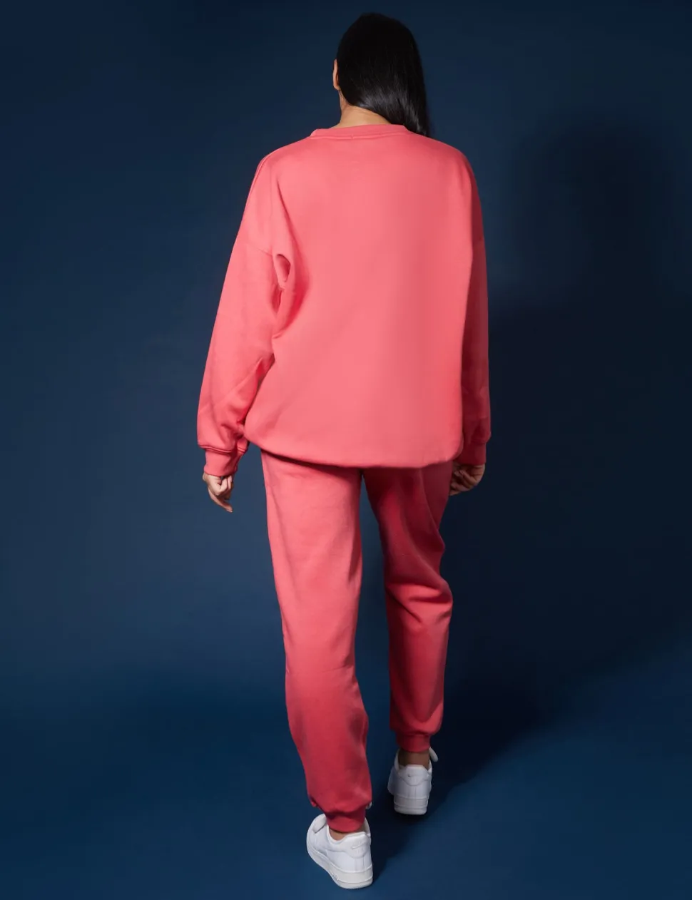New Tonal Embroidery Sweatshirt Coral Sculpt & Leisure | Kaiia The Label