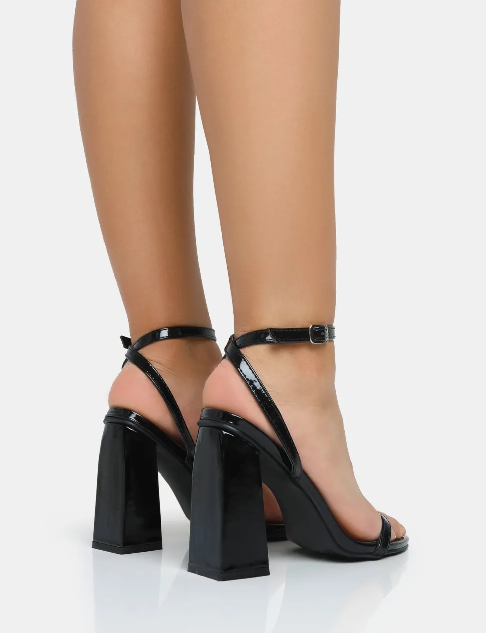 Best Sale Vella Patent Barely There Round Toe Block Heels Barely There Heels | High Heels